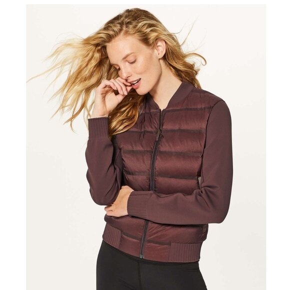 lululemon athletica Jackets & Blazers - Lululemon Down and Around Bomber Reversible / Size 4 / Dark Cedar Goose Down